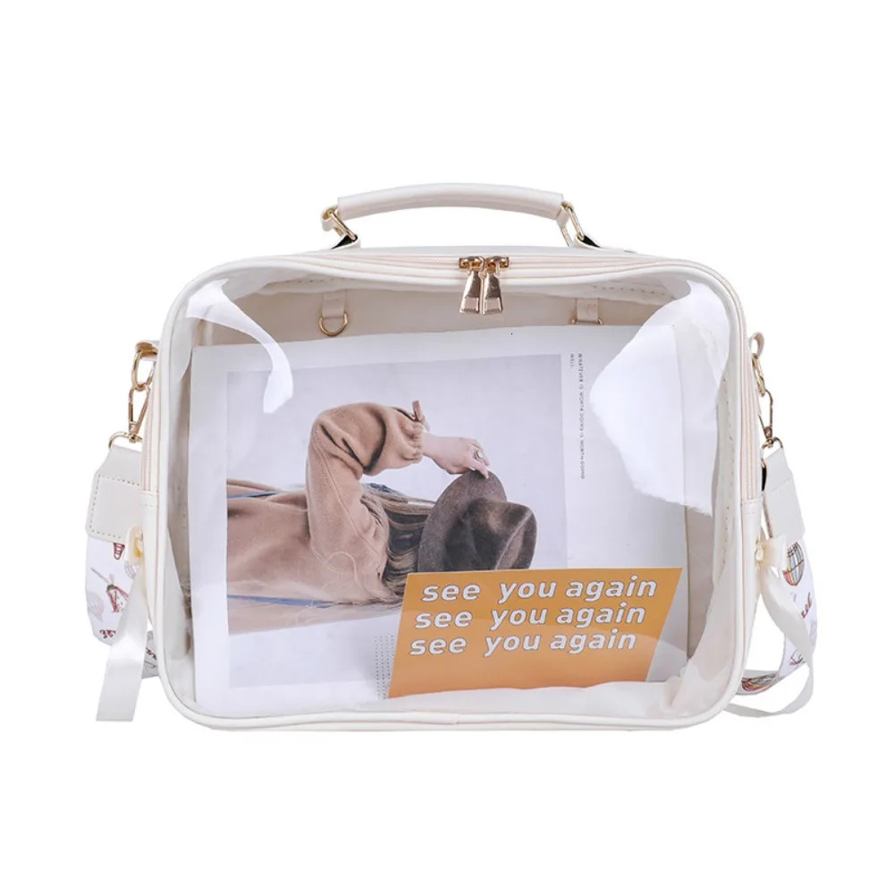 Transparent Jelly Bag Convenient PVCPU High-capacity Shoulder Bag Backpack 250221