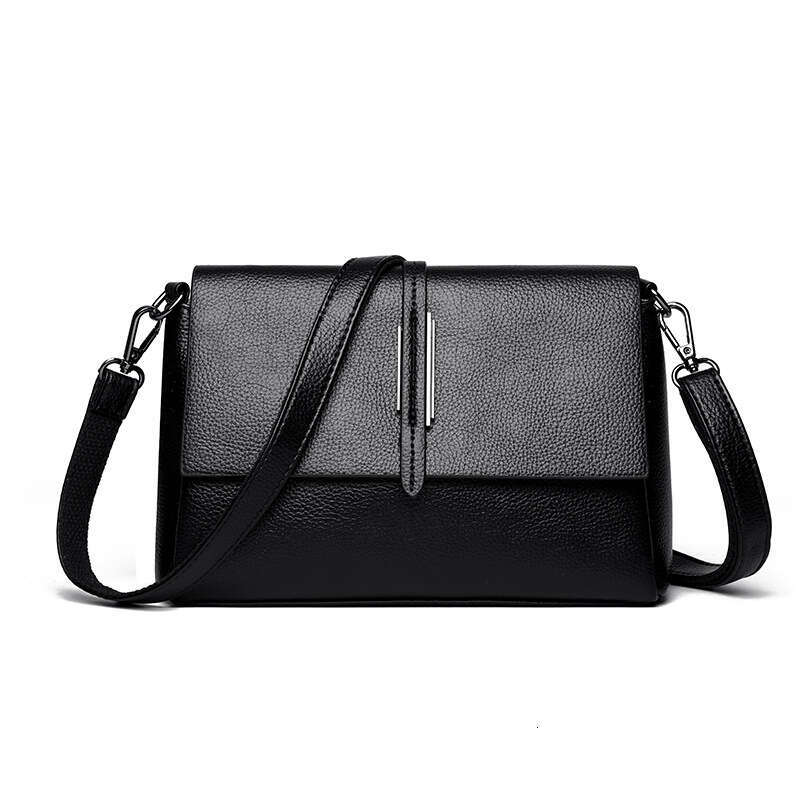 Middle aged 2025 spring new large capacity soft leather casual shoulder diagonal cross women's small square bag