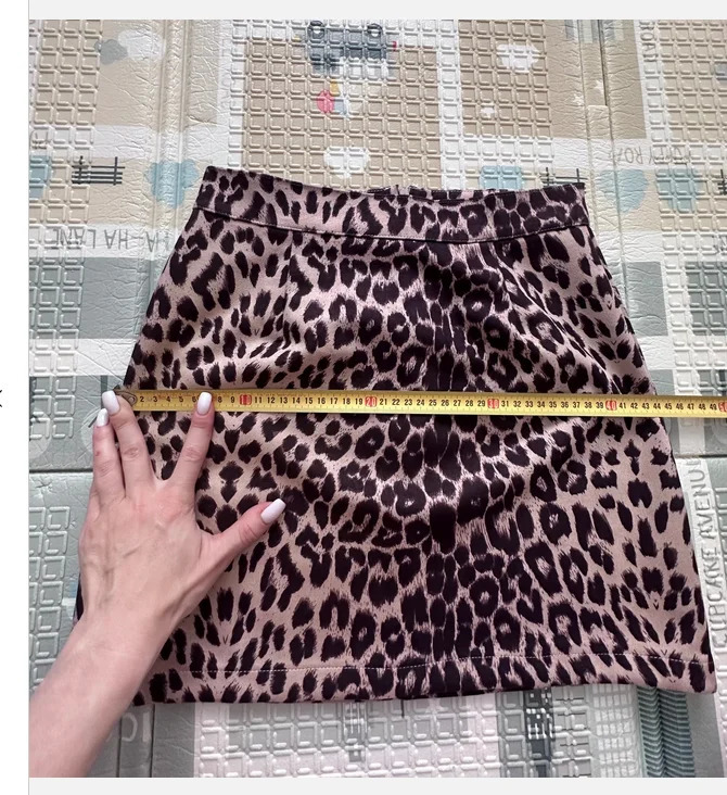 Summer Women Short Skirt Leopard Ins Couture Faux Quality Pack Hip Sexy Skirt Tall Waist Zipper Skirt Women Sweet WSL4346 250224