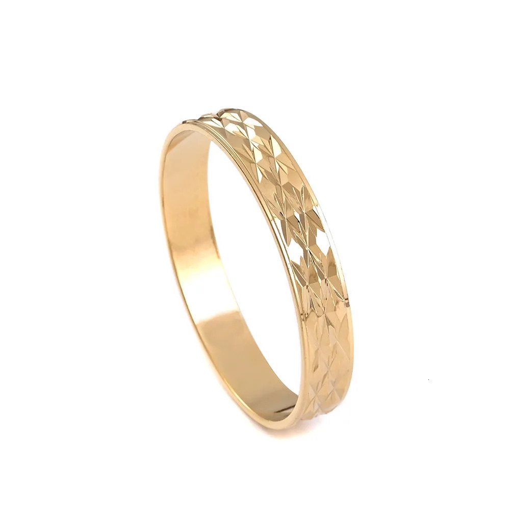 45MM Dubai Baby Cute Bangles For Women Ethiopian Jewelry Gold Color Bangles Bracelets Girls Birthday Jewelry Gifts 250227