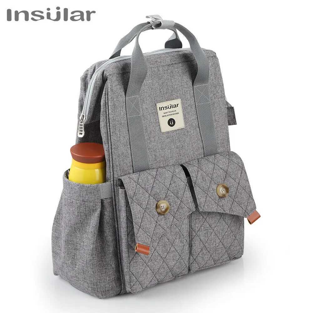 Diaper Bags Fashion Baby Diaper Travel Backpack Mummy Maternity Nappy Stroller Bags for Mom Dad with Stroller Straps Changing Pad Wet Bag Y250227SNQ6