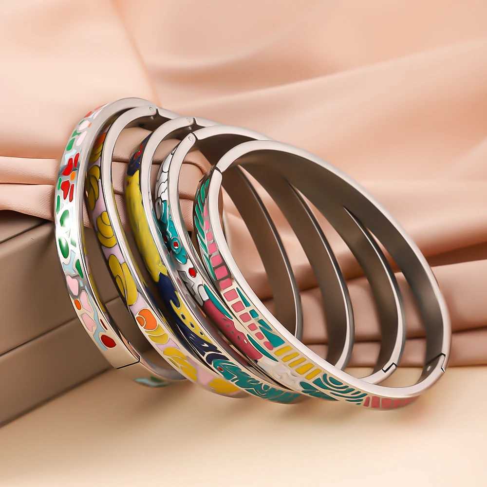 ZHIRUI high-quality stainless steel enamel bracelet suitable for women waterproof wear-resistant exquisite jewelry accessories W250227