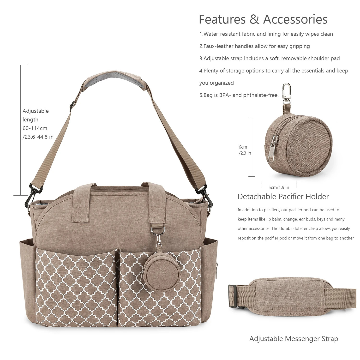 Fashion Baby Diaper Bag Large Capacity Mommy Maternity Bag Portable Multifunctional Nappy Waterproof Bag for Baby Care 250227