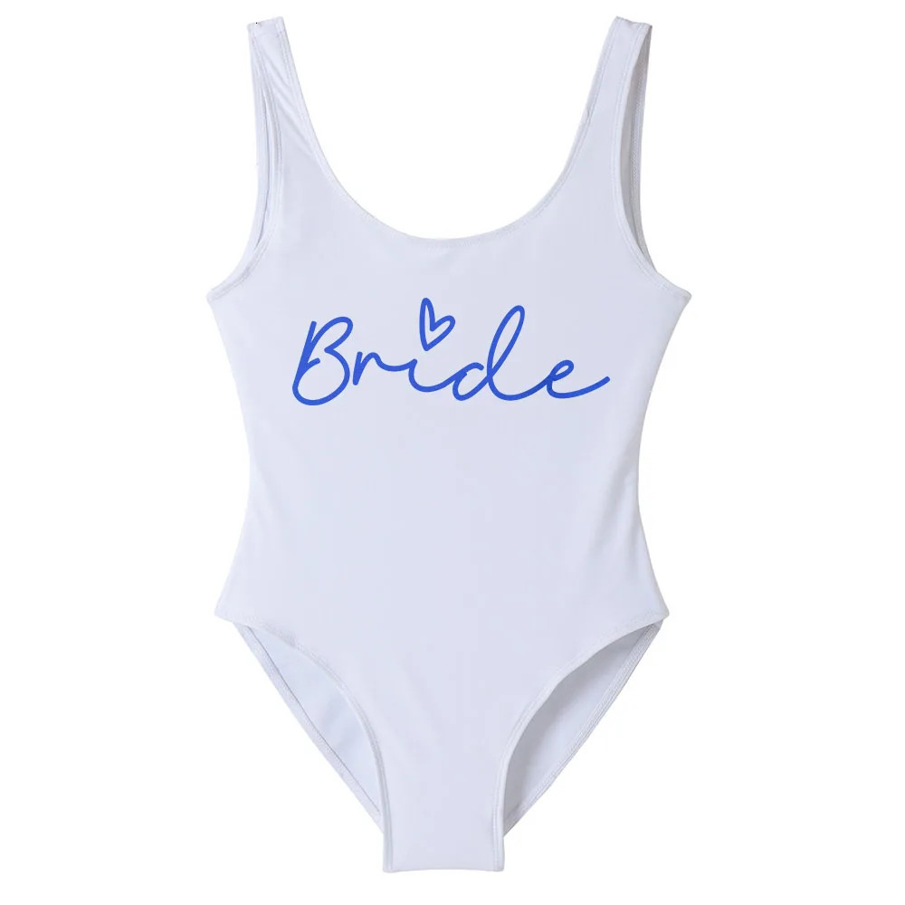S-3XL Gold Print Team Bride One-Piece Swimsuit Squad Women Swimwear Bachelorette Party Swimsuit Summer Beatchwear Bathing Suit 250227