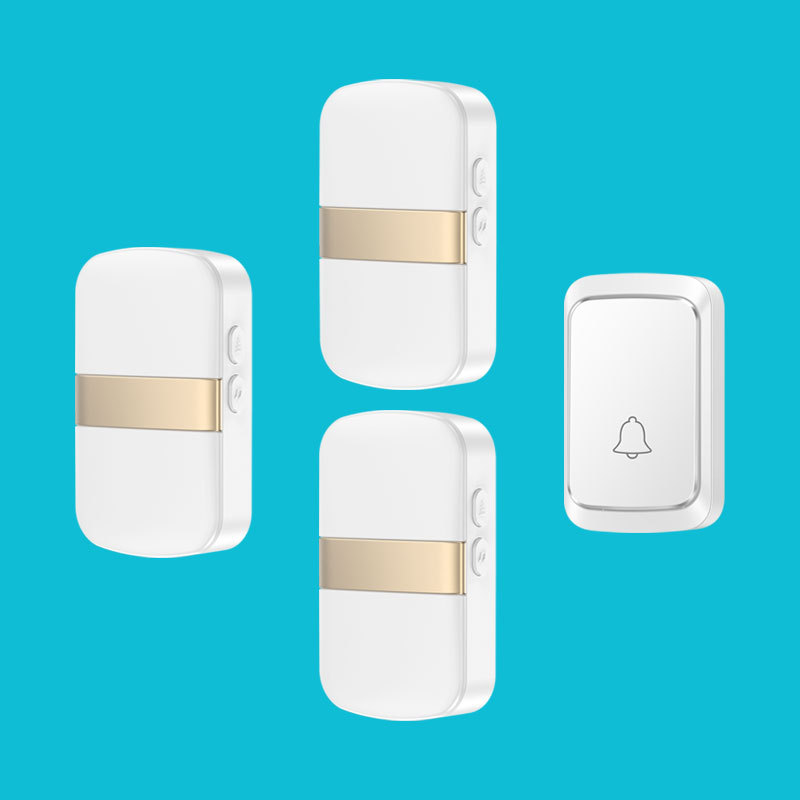 Wireless Doorbell Home Welcome Smart Doorbell 60 Songs Battery Type DoorBell call Reminder LED Flash Home Safety Alarm