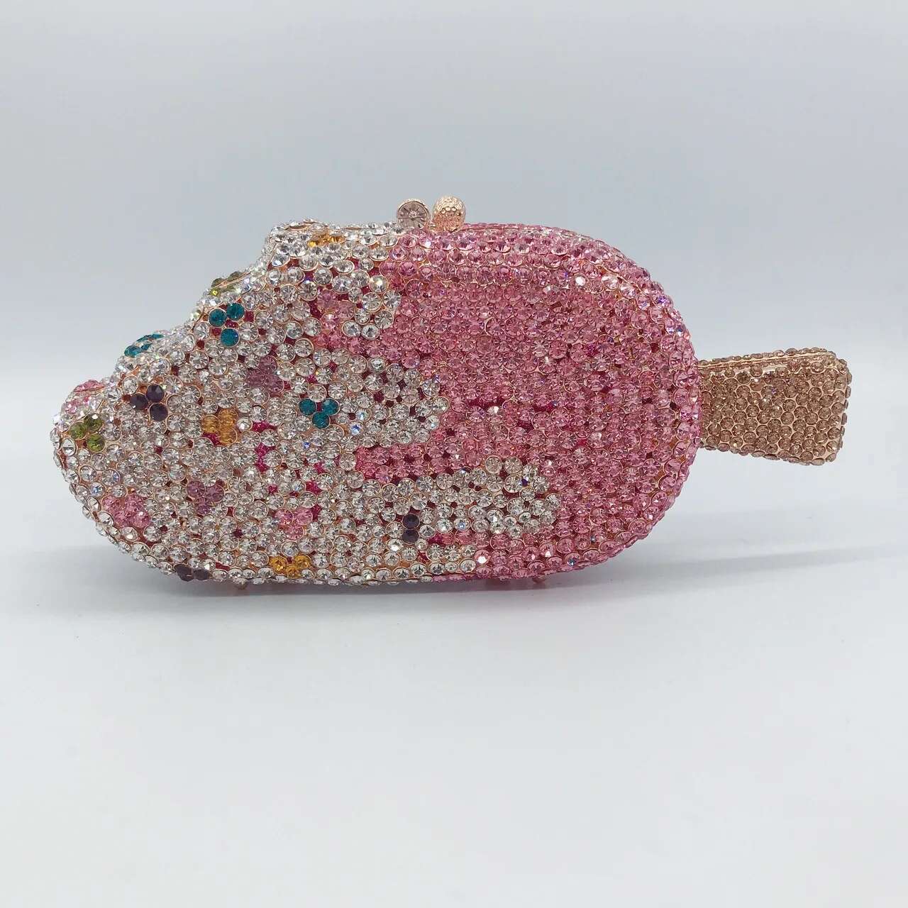 XIYUAN Ice Cream Shaped Dias Evening Clutch Bags New Crystals Bridal Purses Dinner Gem Day Clutches Female Rhies Purse