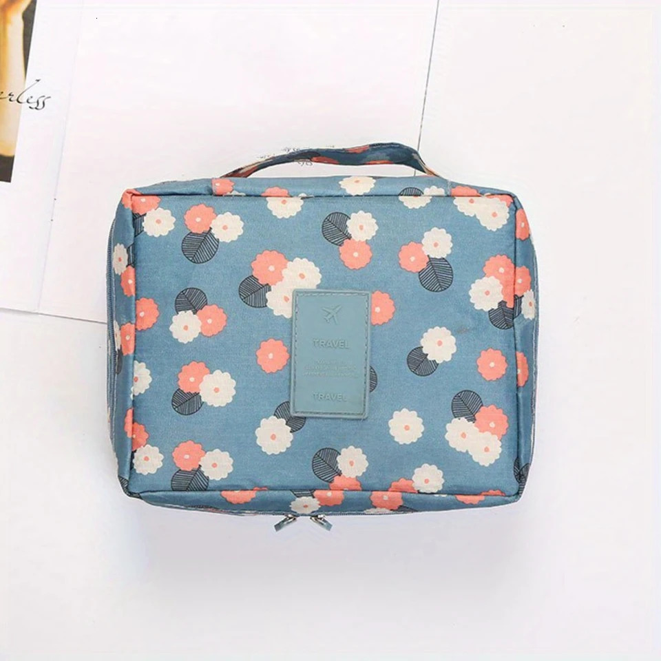Ship from US 1pc ExtraLarge Stylish Square Cosmetic Bag Ultimate Travel Organizer with Durable Toiletry Case Multiple Compartments for E 250227FBB