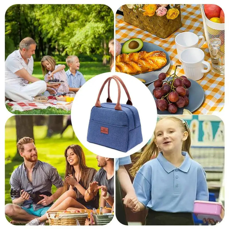 Ship from US Portable Cooler Bag Ice Pack Lunch Box Insulation Package Insulated Thermal Food Picnic Bags Pouch For Women Children Kids 250227FBB