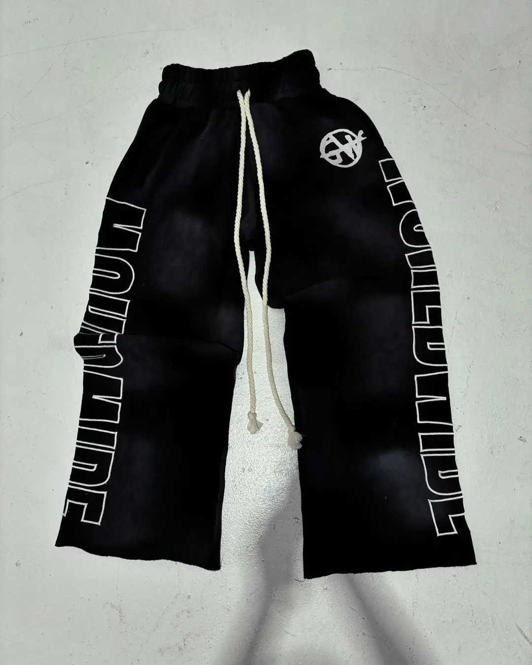 Men's Pants Y2k retro high street black women sports pants fashionable ins Harajuku goth casual straight leg pants simple jogging pants z250227