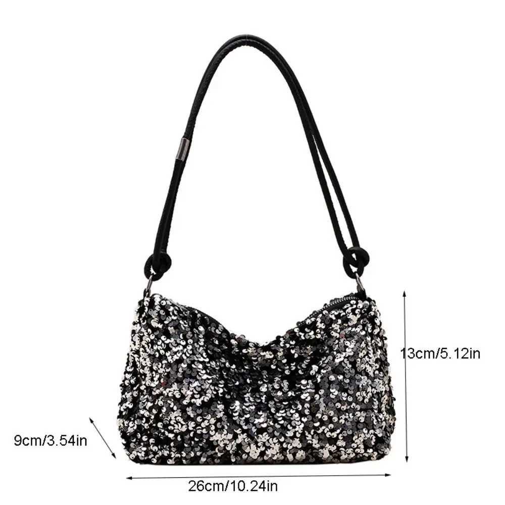 New Arrival Fashion solid color sequin cross body bag Korean style phone bag sequin shoulder bag handbag T250227