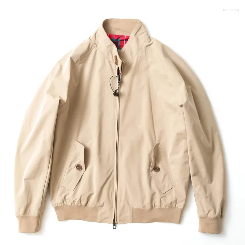 Men's Jackets Auticup American Style Vintage Casual Work Jacket G9 Hailington Spring Autumn Khaki Drill Stand Collar Motorcycle Windproof