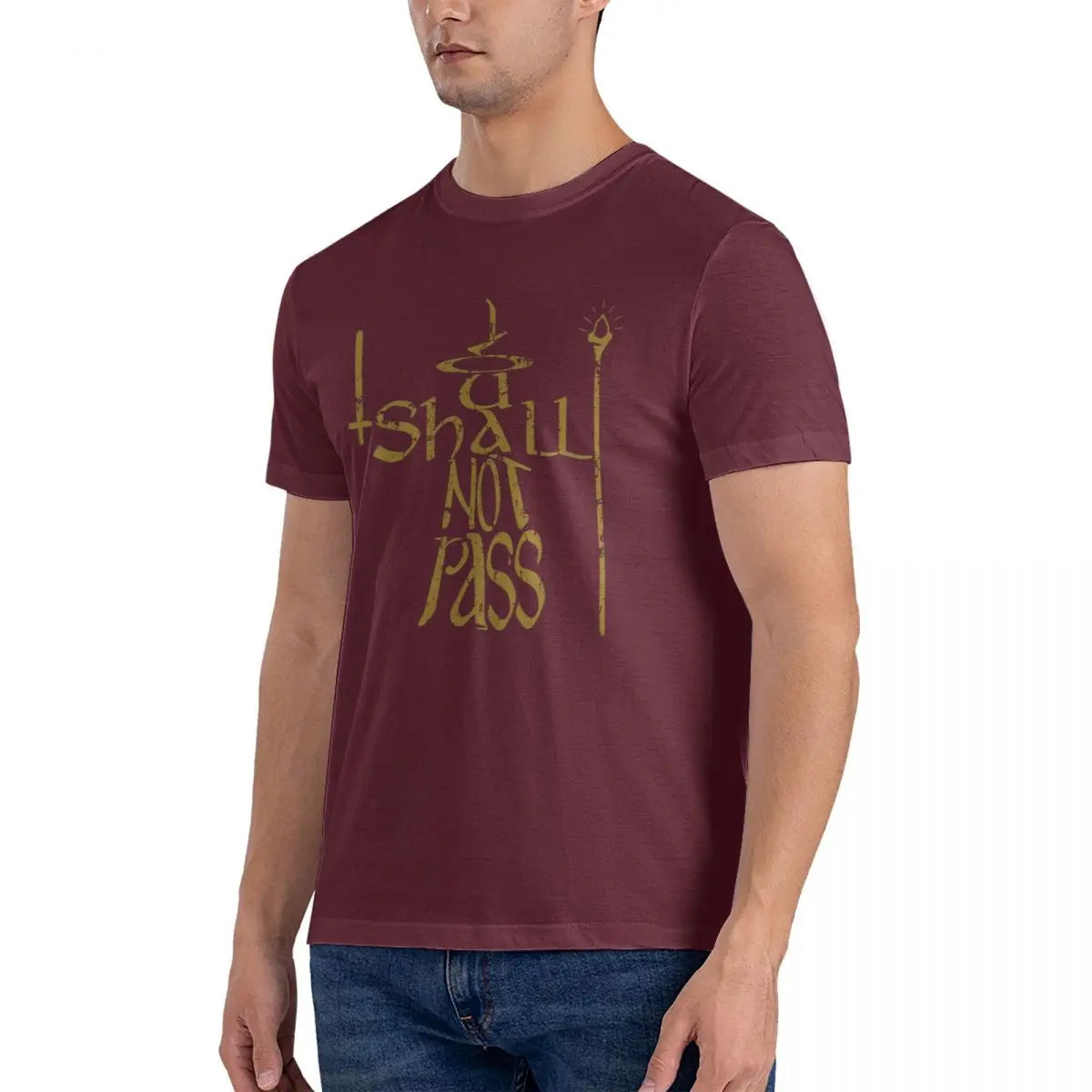 T-shirt A Lord Of The Ring You Shall Not Pass Print Men Tee Shirts Top Y2k Harajuku Tops Street Fashion 250226