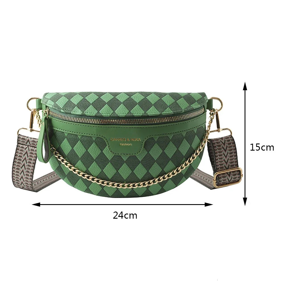 Ship from US PU Leather ner Chest Bags For Women Crossbody Ladies Bum Shoulder Bag Retro Chain Waist Vacation Pack 250227FBB