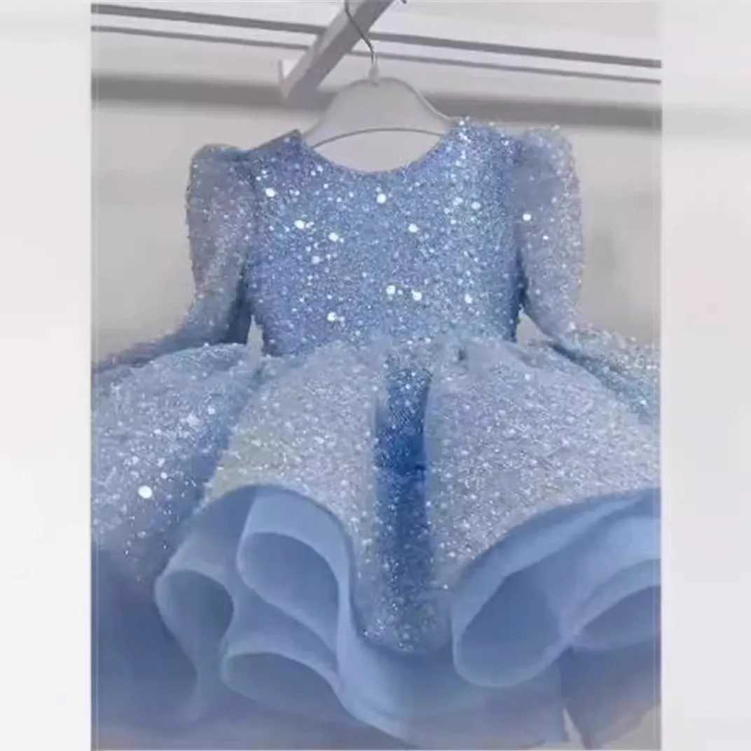 Girl's Dresses New High-End Western-Style Week Grabbing Birthday One Year Old Banquet Princess Dress 2024 Summer Y2502275SQL