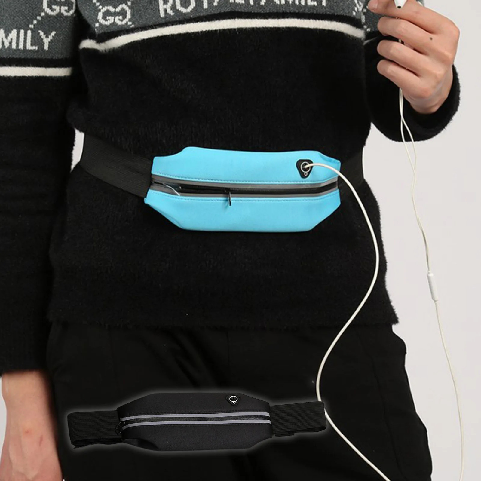 Ship from US Running Bag Men Women Waist Belt Sports Fanny Pack Mobile Phone Gym Cell Jogging Run Cycling 250227FBB