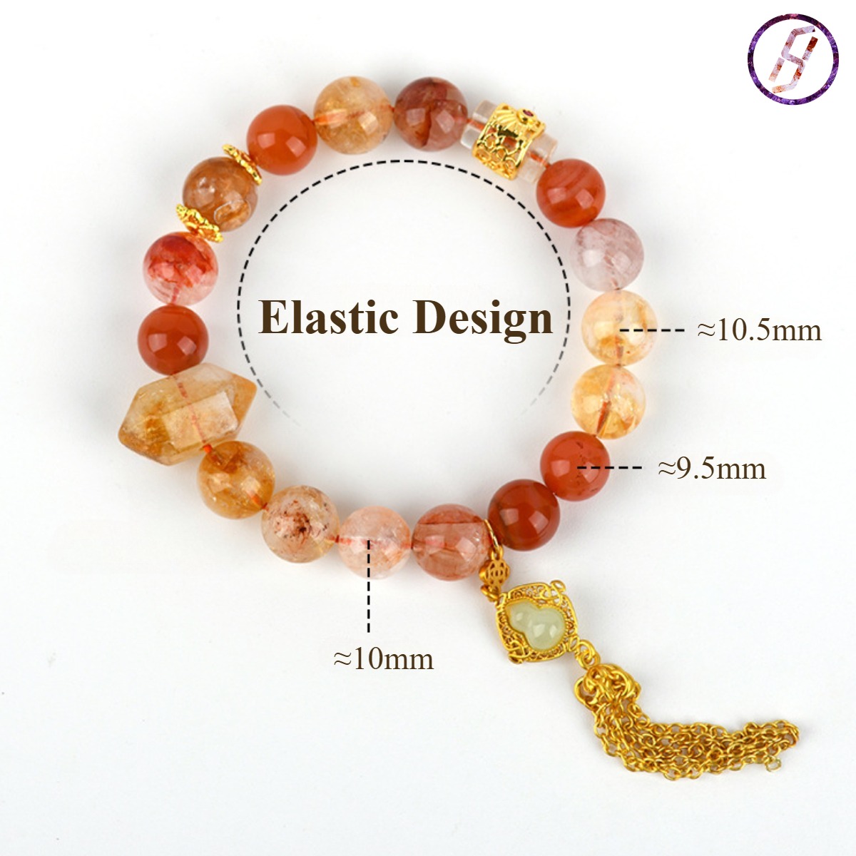 2025 New Network Hit "Nezha 2" Series A Variety of Original Bracelets Natural Crystal Citrine Carnelian Crystal Women's Bracelet Custom