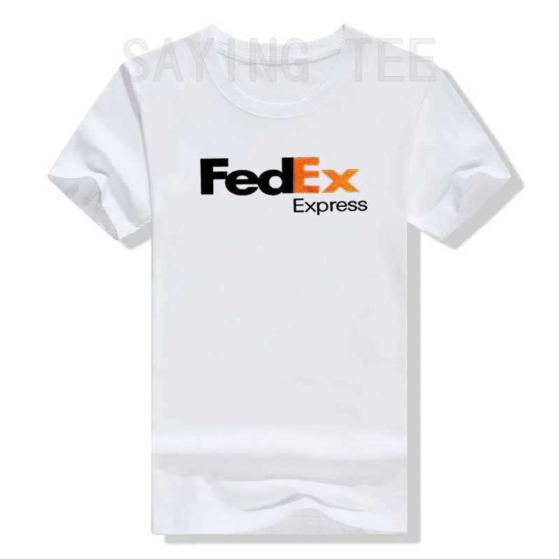 FedEx Unisex Fashion Short Slve Crew Neck T-Shirt Graphic Ts Casual for Men Women Funny Blouses Cotton Working Clothes Gifts X250227
