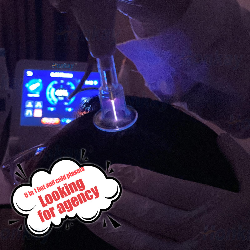 Custom Logo 6 IN 1 Hot and Cold Spark Plasma Beauty Machine Freckle Removal Facial Anti-Aging Face Lifting Care Rejunevation Fusion Plasma Treatment D