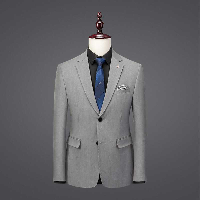 D227Slim-Fit Groom Wedding Outfit - Stylish Korean Fashion Men's Tuxedo Collection