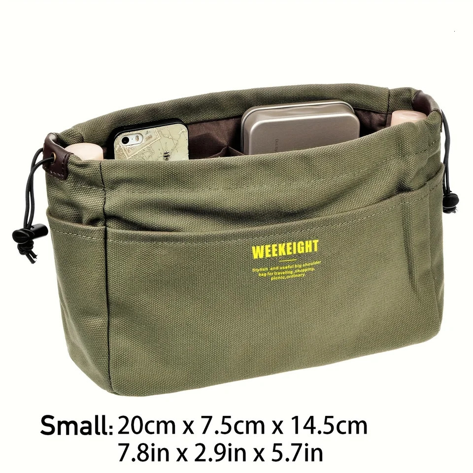 Ship from US Minimalist Casual Organizer Versatile Drawstring Insert Pouch For Tote Shoulder Bag 250227FBB