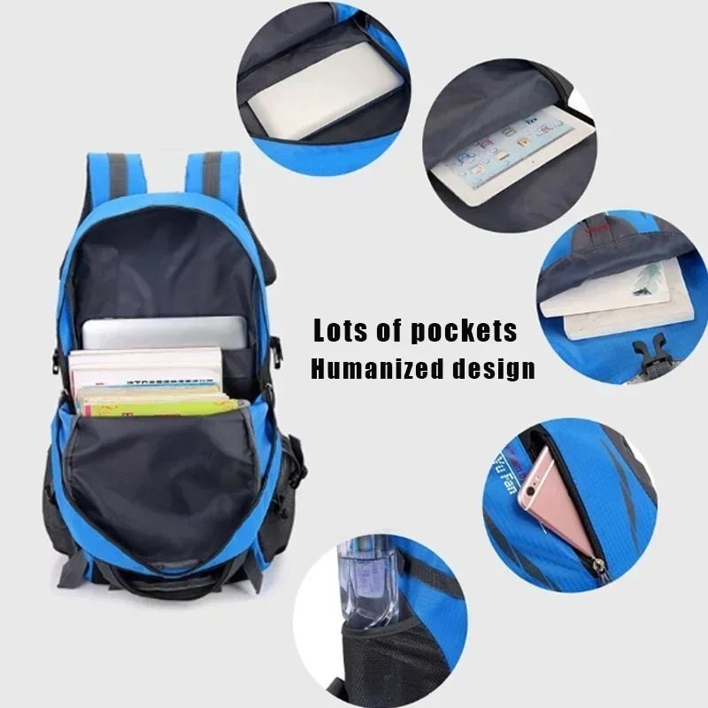 Ship from US Hiking Backpack 40L Lightweight Travel Mountaineering Waterproof Sport Bags Climbing Rucksack Men Accessories 250227FBB