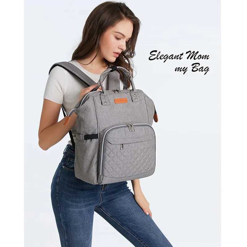 Diaper Bags Lequeen Backpack Travel Nursing Bag Diaper Bag Multiple Portable Nappy Bag For Baby Stroller Y250227WYBD