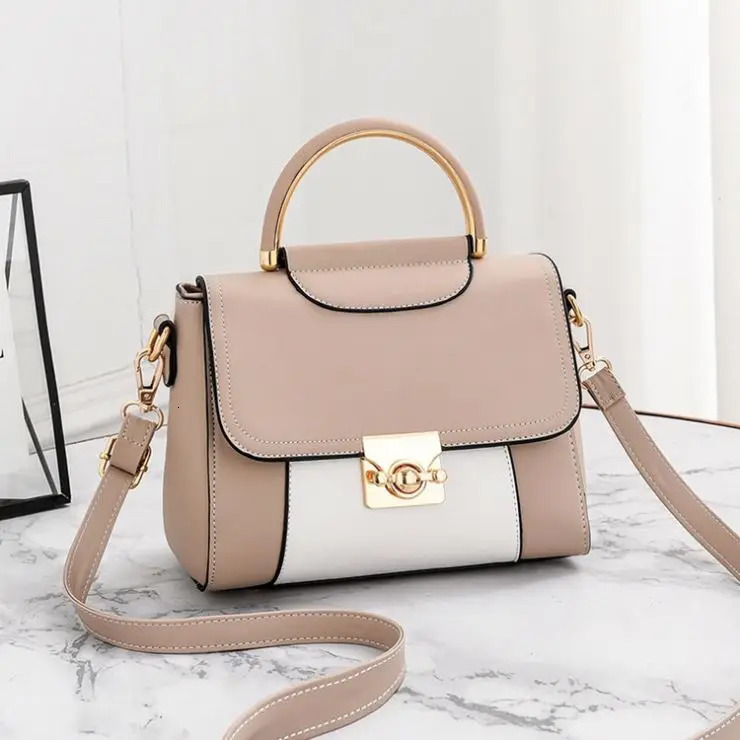 Ship from US L0458 Retro Small Jelly Contrast Leather One Shoulder Cross Body Beach Bag Suitable for Womens Handbags with Handle 250227FBB