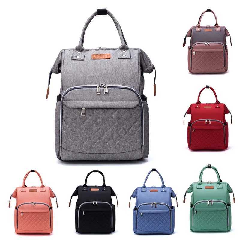 Diaper Bags Lequeen Backpack Travel Nursing Bag Diaper Bag Multiple Portable Nappy Bag For Baby Stroller Y250227WYBD