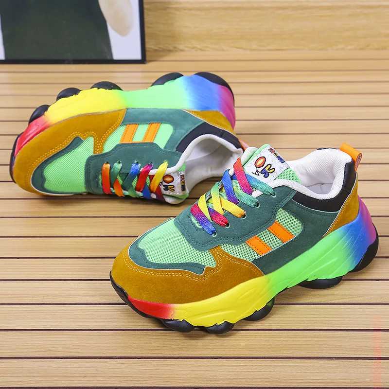 Womens Wedge Platform Plus Size Vulcanized Shoes New Sneakers Casual Sports Shoes 2024 Fashion Women Lace-up Mesh Breathable Z250227
