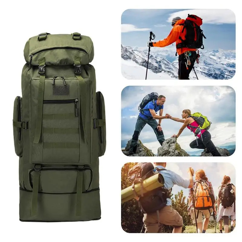 Ship from US Mens hiking backpack large capacity Rucksack waterproof 250227FBB