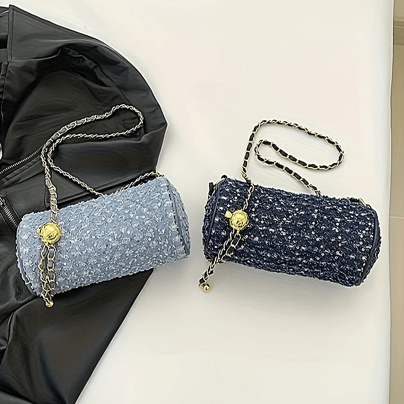 Ship from US Womens cylindrical bag shoulder strap cross body wallet 250227FBB