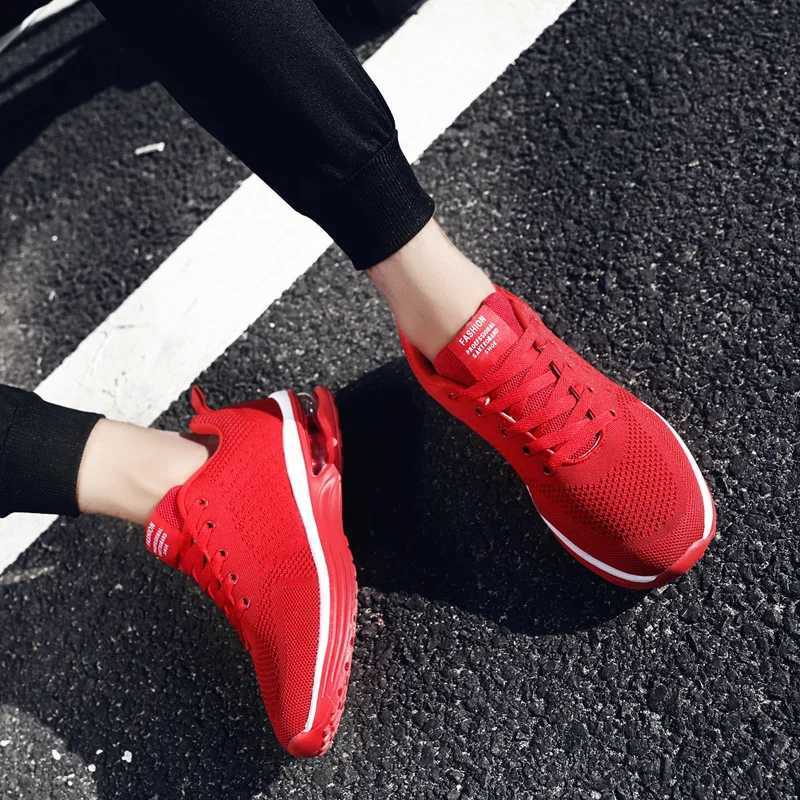 Hot Sale Womens Red Sneakers Big Size Running Shoes Breathable Walking Jogging Shoes Men Women Sport Sneaker womens sneakers Z250227