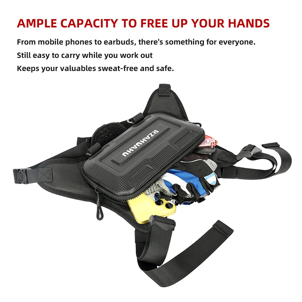 Ship from US Sports Functional Tactical Chest Bag For Men Fashion Hip Hop Vest Streetwear Waist Pack Unisex Black Rig 250227FBB