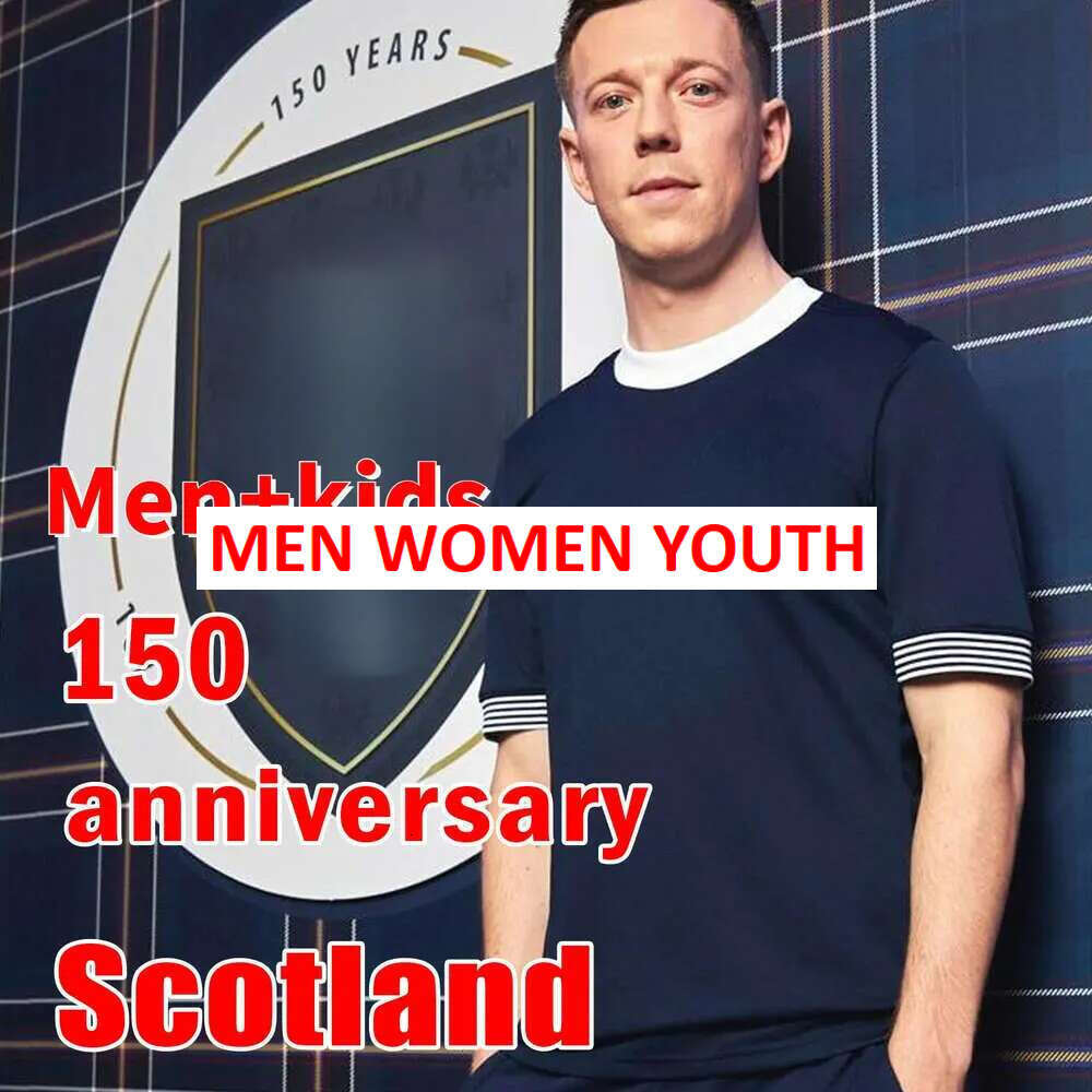 2023 2024 Scotland 150Th Anniversary Soccer Jerseys Blue Special Edition TIERNEY DYKES ADAMS Football Shirt 23 24 CHRISTIE Mcgregor Kids Kit 771