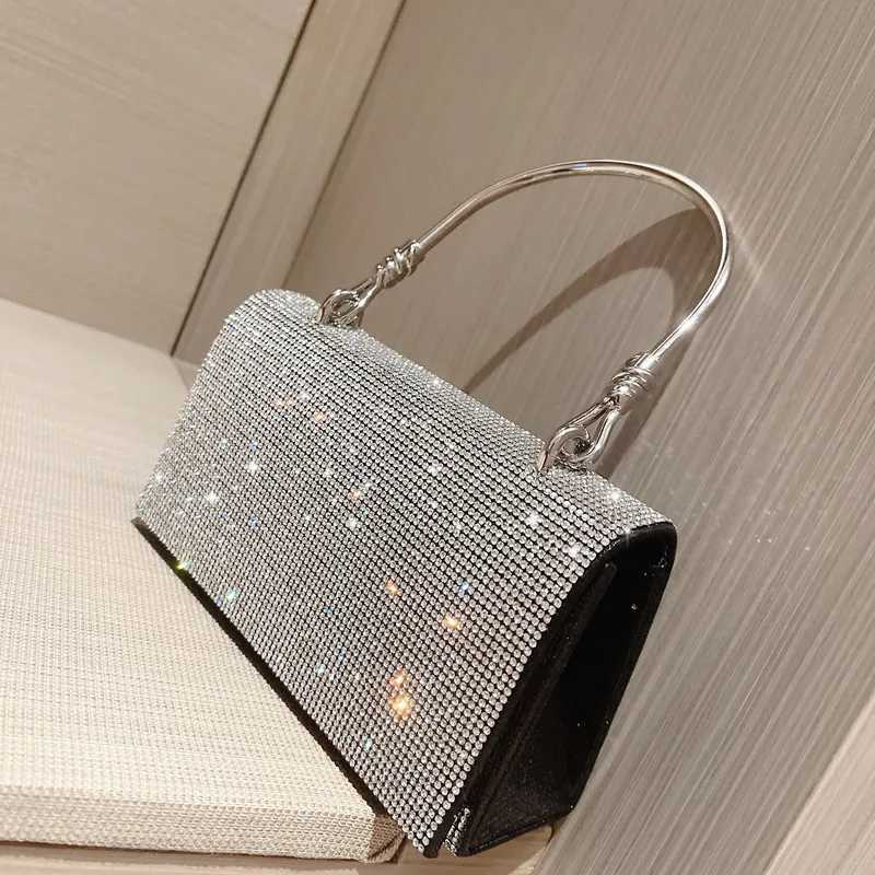New Arrival Shiny Wedding Clutch Handbag for Women Girls Glitter KTV Shoulder Bag Wedding Purses Dating Bag All-matching Evening Bag T250227