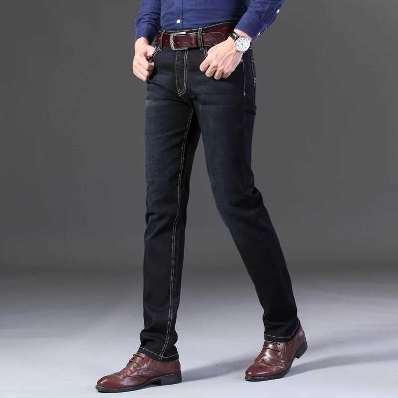 New Men Light Luxury Stretch Slim Fit Pants Comfortable Soft Business Fashion Straight Casual Denim Trousers Male Brand Clothing X250227