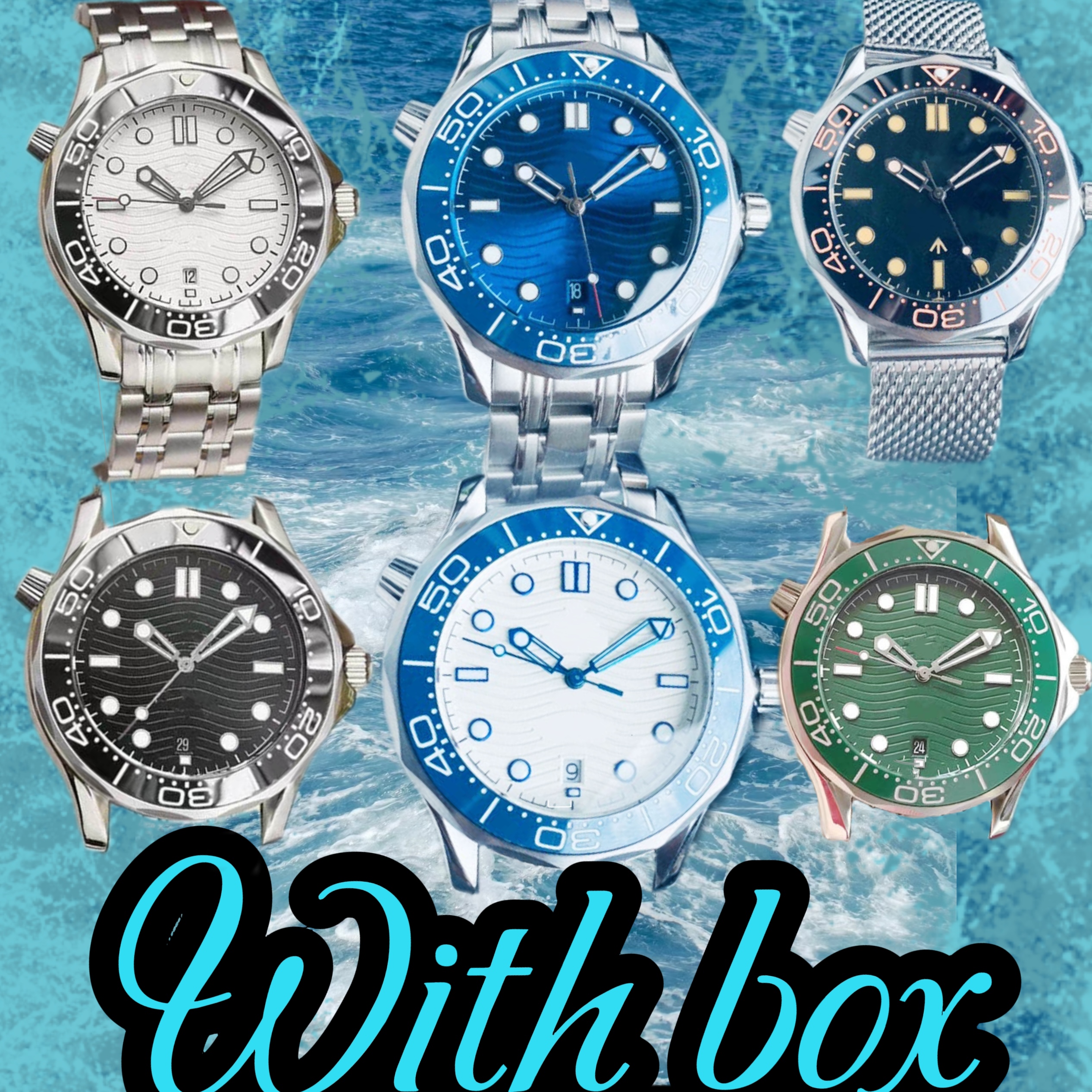 watch mechanical automatic mens watch 41mm watches men luxury Commander James Bond 007 designer watch reloj 904L stainless steel wristwatches sea date with box