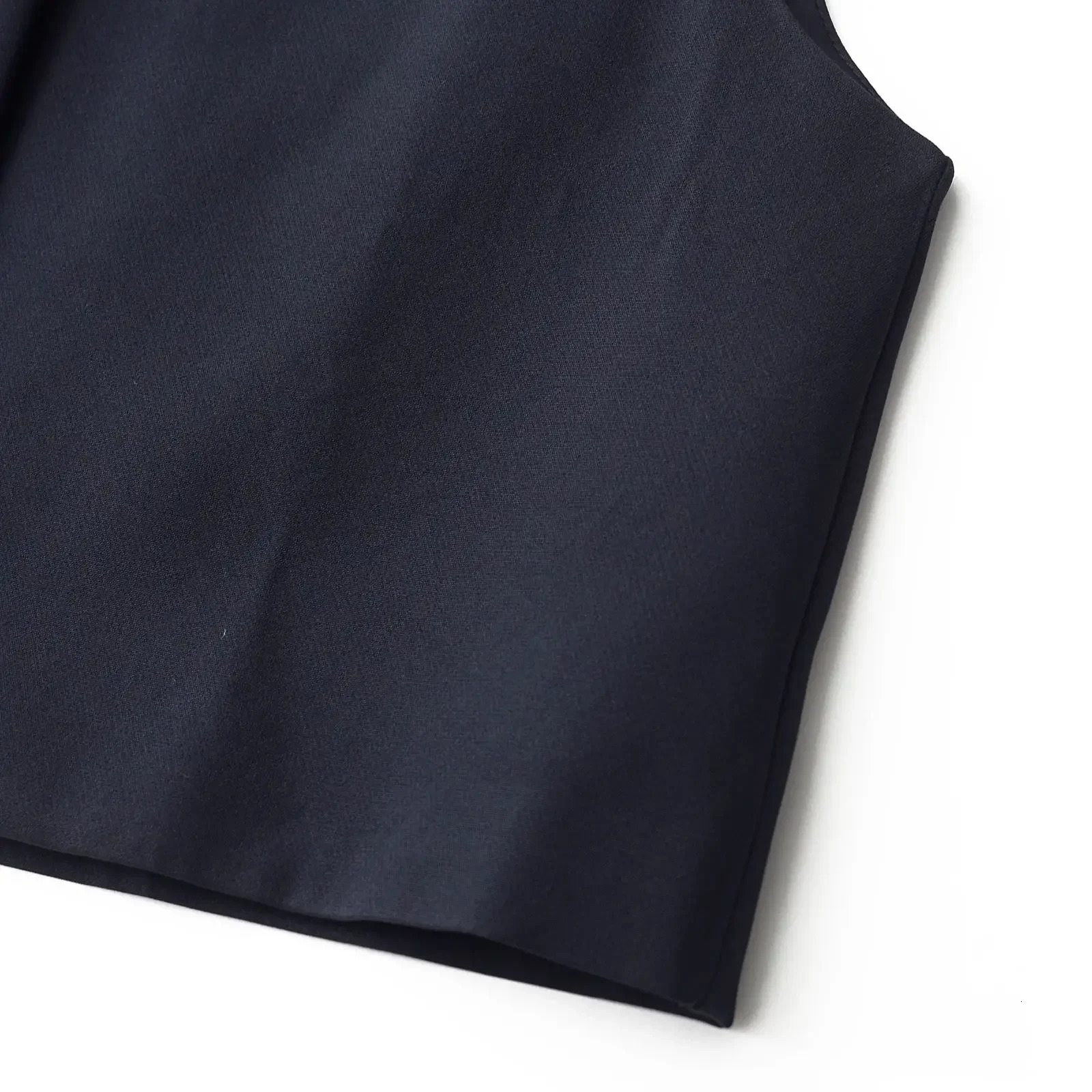 TRAFSHE womens vest ONeck sleeveless ultrathin single chest street jacket 250226