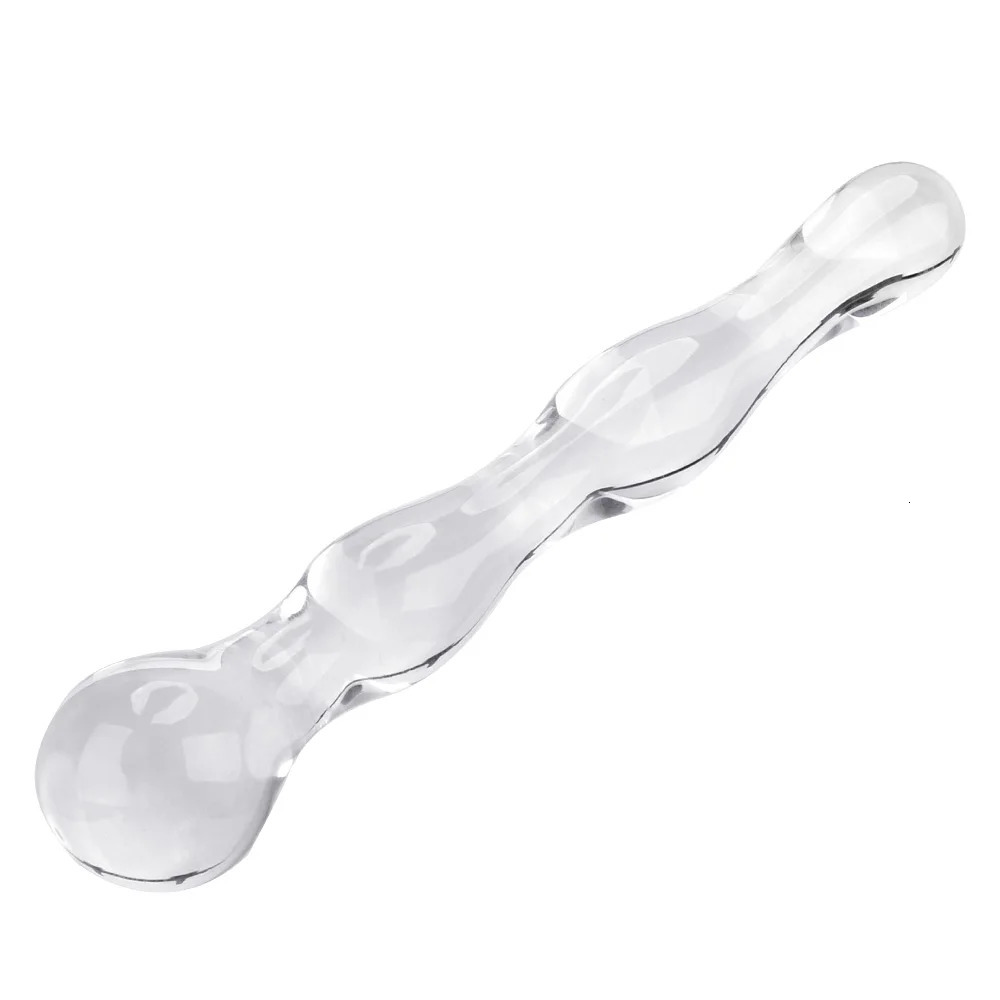19cm Glass Butt Plug Anal Beads Dildos for Women Vaginal Men Prostate Massager Female Masturbator Sex Toys Adult Erotic Products 250227