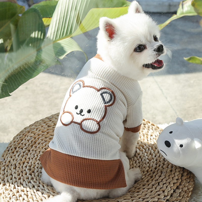 Pet Base Layers & Couple - style Outfits: Cat Dresses, T - shirts, and Dog Clothes for Medium - sized Breeds like Teddy Bears