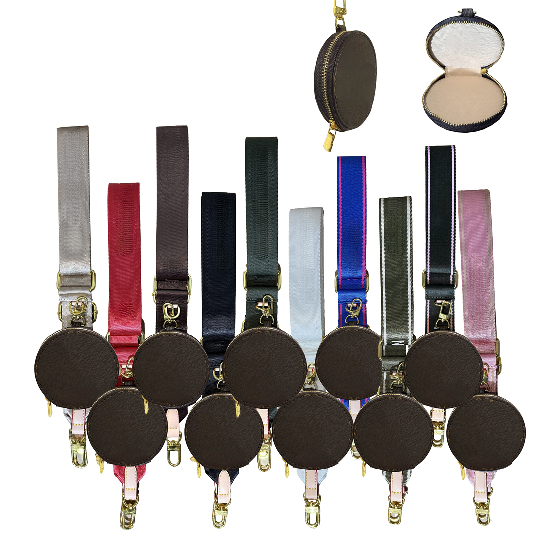 Luxury Designer Bag Strap with Coin Purse, 70 to 120 cm Adjustable Belt Straps in 10 colors Zhngu05