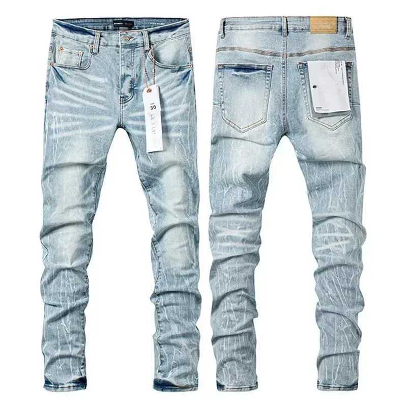 High quality jeans mens personalized cat food American straight leg fashionable slim fit brand pants X250227