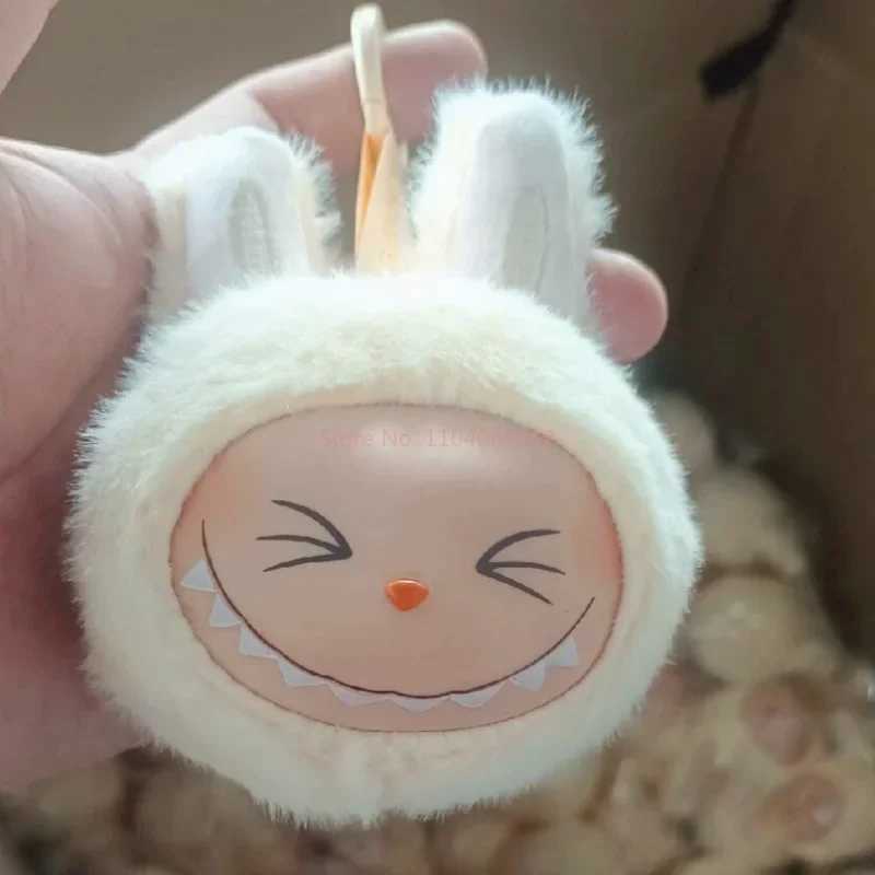 New hot selling anime Labubu in 2024 sitting on the second-generation small head model cute monster replicated keychain toy birthday gift Free shippin