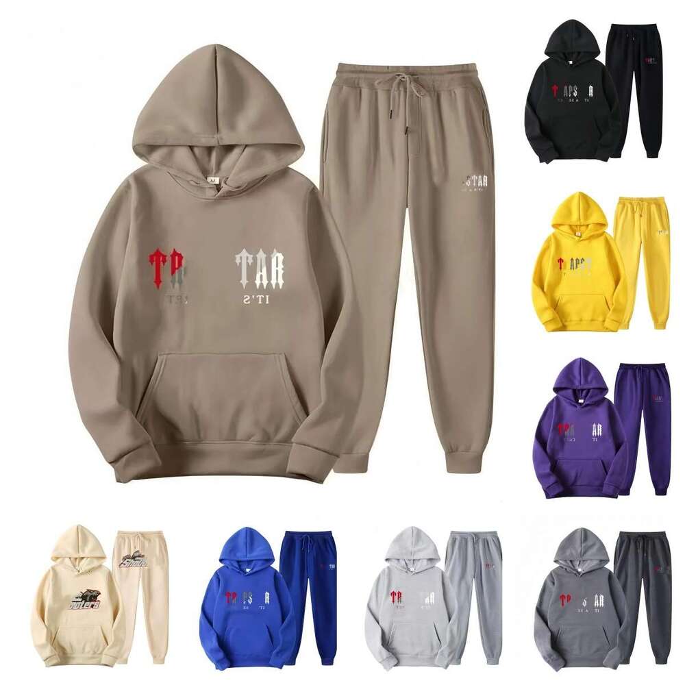 Mens tracksuits trapstarstracksuit sweater trousers set designer hoodies streetwear sweatshirts sports suit plush letter decoration thick Hoodies men pants 2f6
