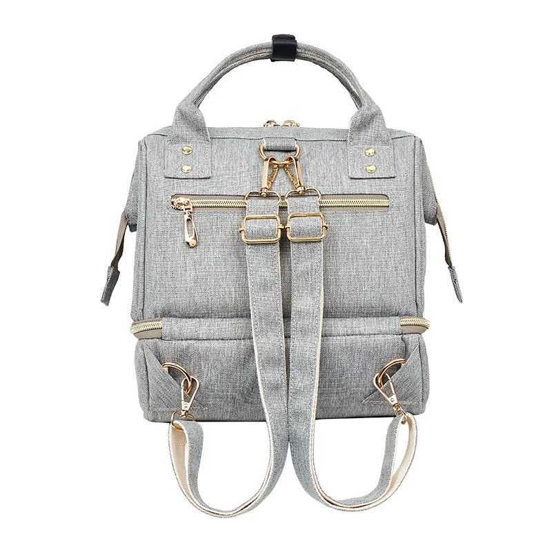 Diaper Bags New multifunctional mother diaper backpack for pregnant women large capacity dry wet separation zipper mother travel pajamas care bag Y250
