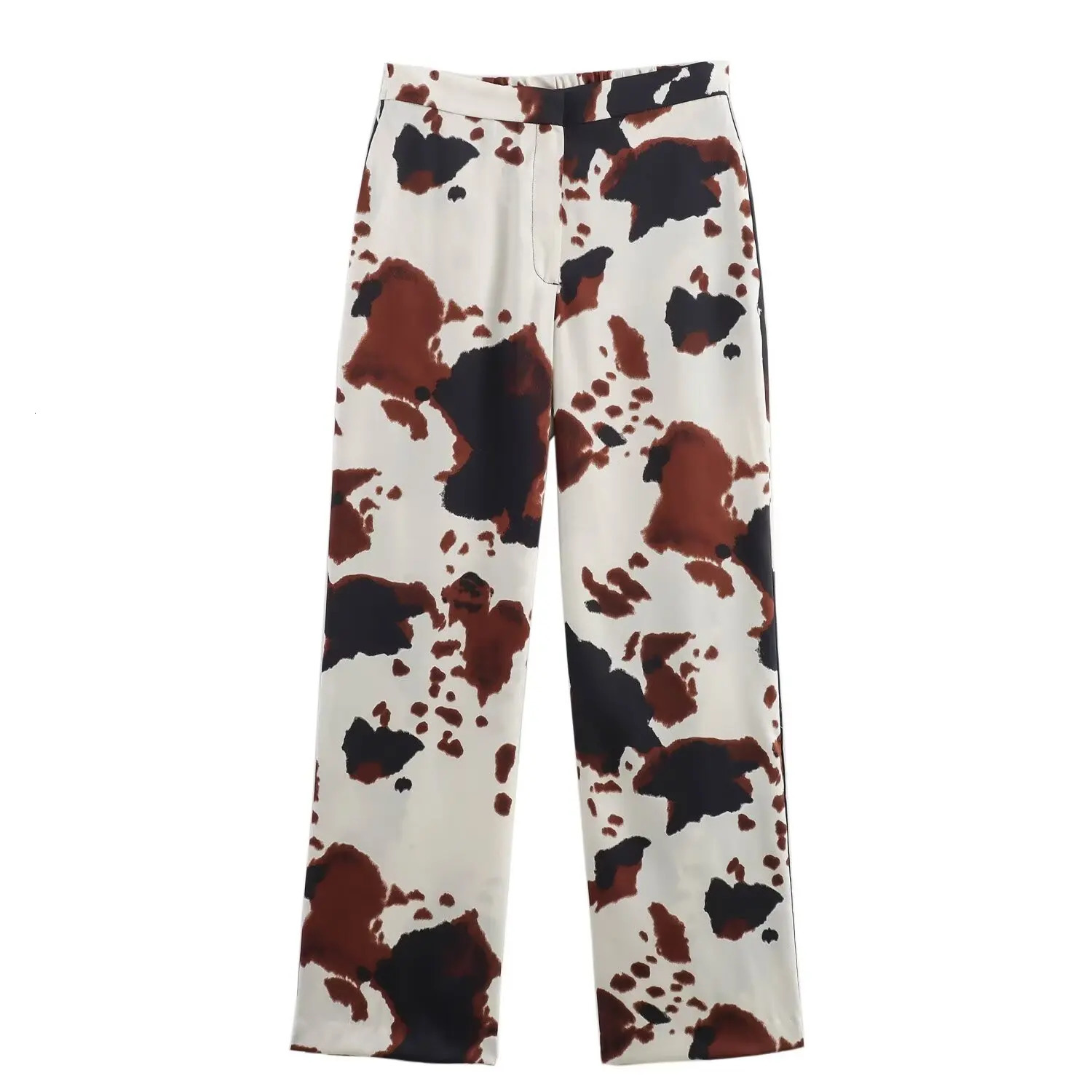 summer twopiece set of European and American style animal print shirt casual pants 250226