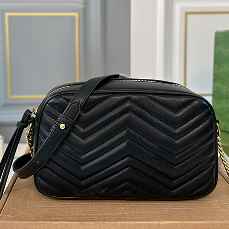 Retro camera classic wavy striped fashionable commuting designer women's shoulder high-end handbag practical crossbody shopping bag