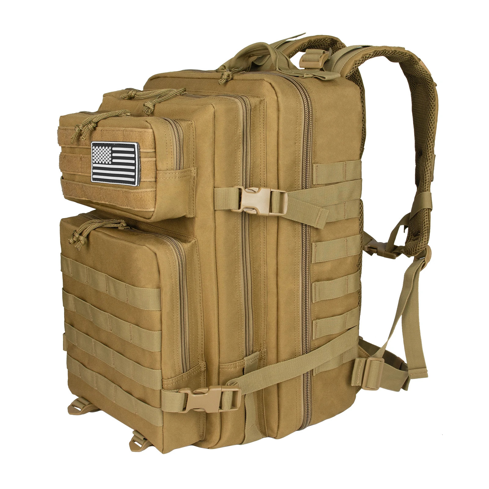 Ship from US 45L mens large tactical backpack military assault bag highland Molle Daypack 3day Bug Out Bag hiking camping 250227FBB