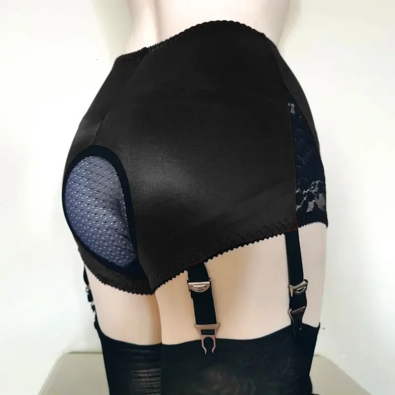 Black Red Floral Wedding Lingerie Garter Belt High Waist Sexy Lace Garter for Stockings 4 Straps Women Adjustable Suspender Belt 250227