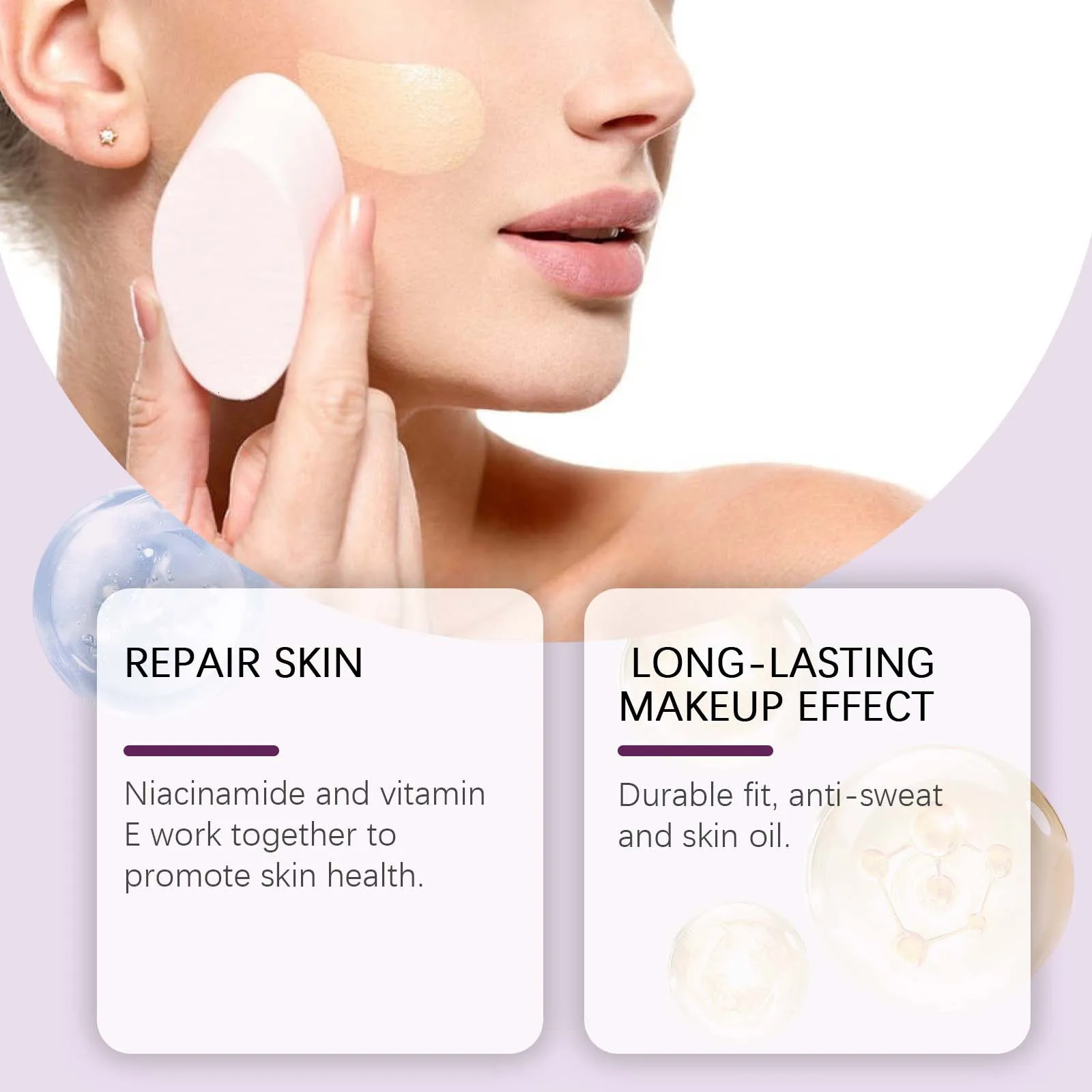EELHOE 30ML Ivory White Concealer Foundation Full Face Long-lasting Cover Dark Circle Brighten Matte BB Cream Waterproof Makeup 250222